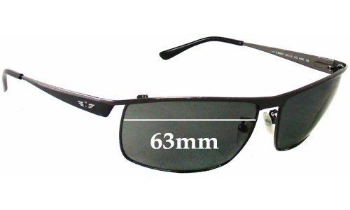 Sunglass Fix Replacement Lenses for Police S8649N - 63mm Wide 