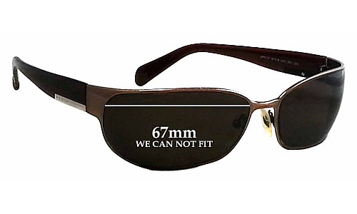 Prada SPR53F Replacement Sunglass Lenses 67mm wide - CAN NOT FIT 