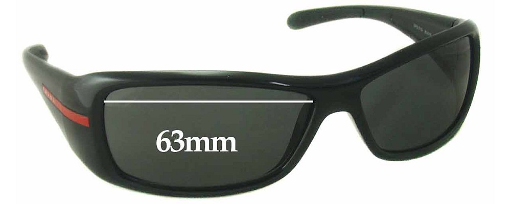 Sunglass Fix Replacement Lenses for Prada SPS01G & PS01GS - 63mm Wide