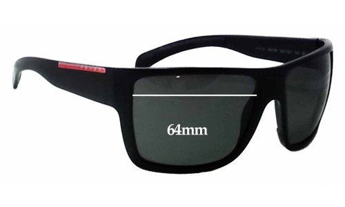 Sunglass Fix Replacement Lenses for Prada SPS03L - 64mm Wide 
