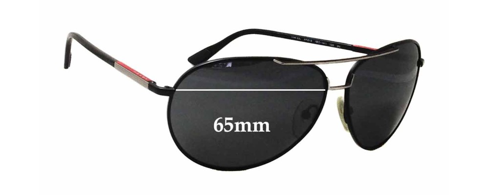 Sunglass Fix Replacement Lenses for Prada SPR52L - 65mm Wide