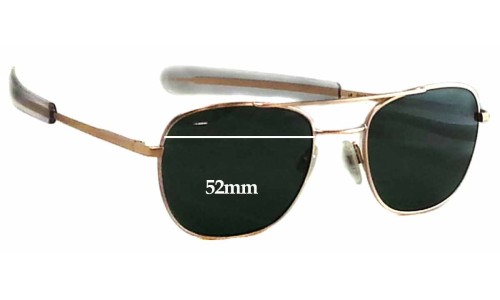 Sunglass Fix Replacement Lenses for Randolph Engineering RE FGN - 52mm Wide 