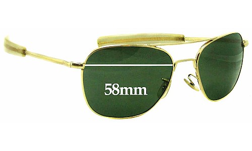 Sunglass Fix Replacement Lenses for Randolph Engineering REUSA - 58mm Wide 