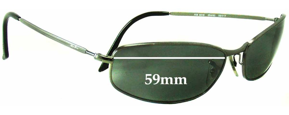 Sunglass Fix Replacement Lenses for Ray Ban RB3216 - 59mm Wide