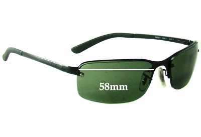 Ray Ban RB3217 (equal sized nose and tail holes) Replacement Lenses 58mm wide 