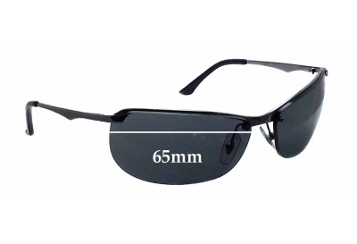 Ray Ban RB3390 (Both Holes Same Side) Replacement Lenses 65mm wide 