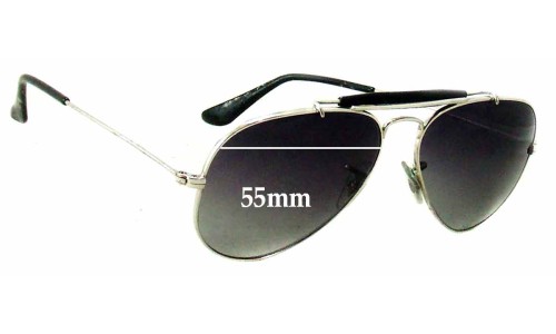 Sunglass Fix Replacement Lenses for Ray Ban RB3407 Aviator - 55mm Wide 