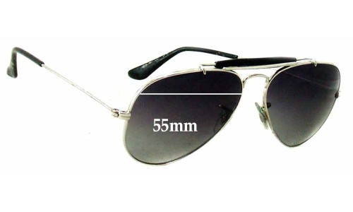 Ray-Ban RB3407 Aviator Ersatzlinsen 55mm wide 