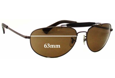 Ray Ban RB3423 Replacement Lenses 63mm wide 
