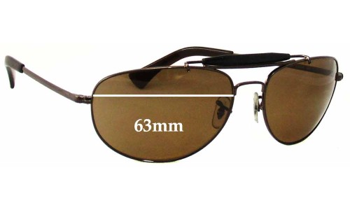 Ray Ban RB3423 Replacement Lenses 63mm wide 