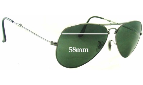 Sunglass Fix Replacement Lenses for Ray Ban RB3479 Aviator - 58mm Wide 