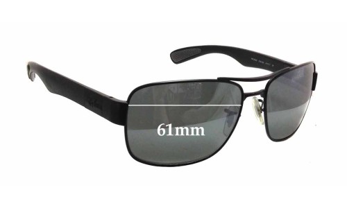Ray Ban RB3522 Replacement Lenses 61mm wide 