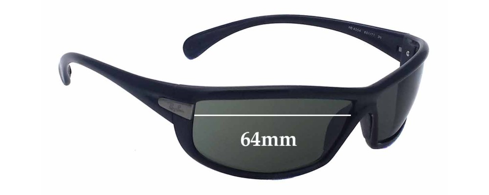 Sunglass Fix Replacement Lenses for Ray Ban RB4054 - 64mm Wide