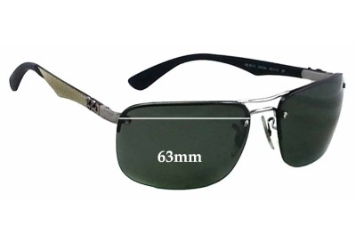Ray Ban RB8310 Replacement Sunglass Lenses - 63mm wide 