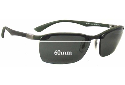 Ray-Ban RB8312 Tech Verres de Remplacement 60mm wide 