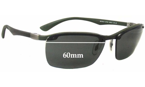 Ray Ban RB8312 Tech Replacement Lenses 60mm wide 