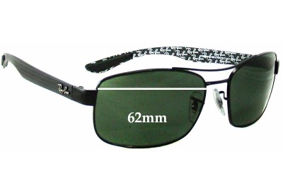 Ray Ban RB8316 Replacement Lenses 62mm wide 