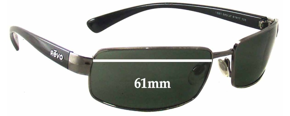 Sunglass Fix Replacement Lenses for Revo 3058 - 61mm Wide