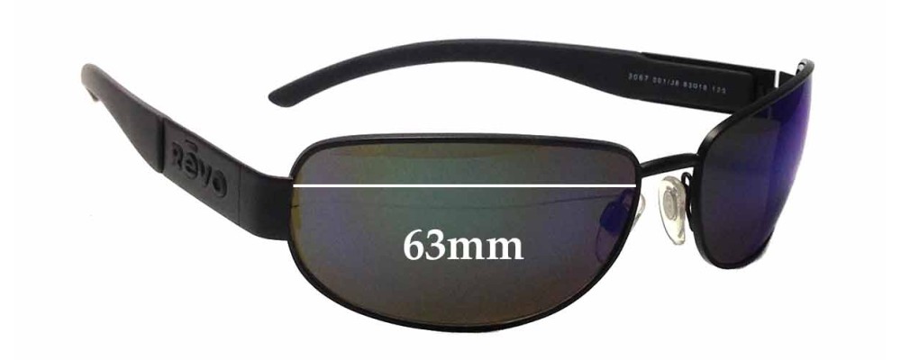 Sunglass Fix Replacement Lenses for Revo 3067 - 63mm Wide