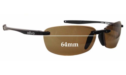 Sunglass Fix Replacement Lenses for Revo RE4060 Descend E - 64mm Wide 