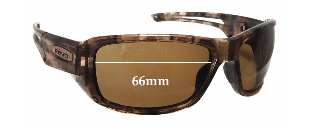 Sunglass Fix Replacement Lenses for Revo RE4054 Guide Extreme - 66mm Wide