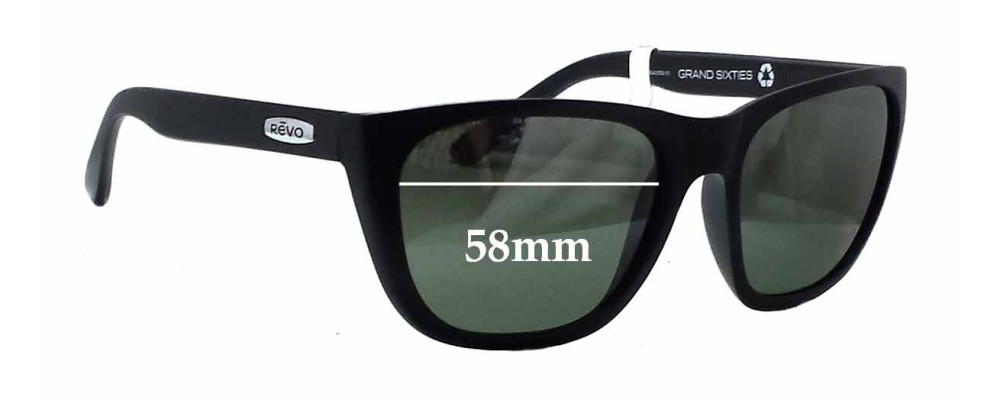 Sunglass Fix Replacement Lenses for Revo RE4052 Grand Sixties - 58mm Wide