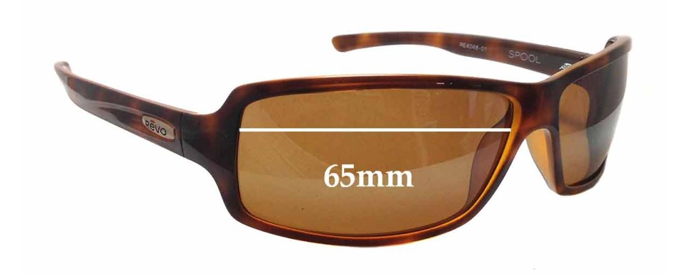 Sunglass Fix Replacement Lenses for Revo RE4048 Spool - 65mm Wide