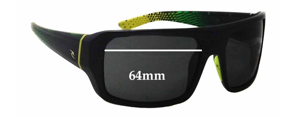 Rip Curl Grinders Replacement Sunglass Lenses - 64mm wide
