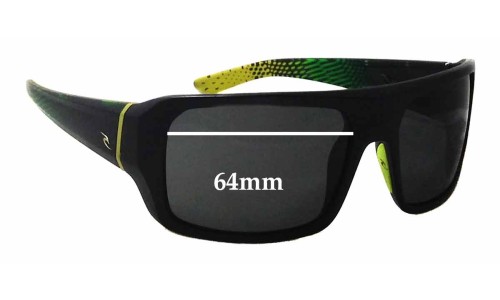 Sunglass Fix Verres de Remplacement pour Rip Curl Grinders - 64mm Wide 