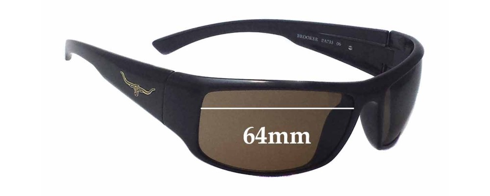 R.M. Williams Brooker Replacement Sunglass Lenses - 64mm wide