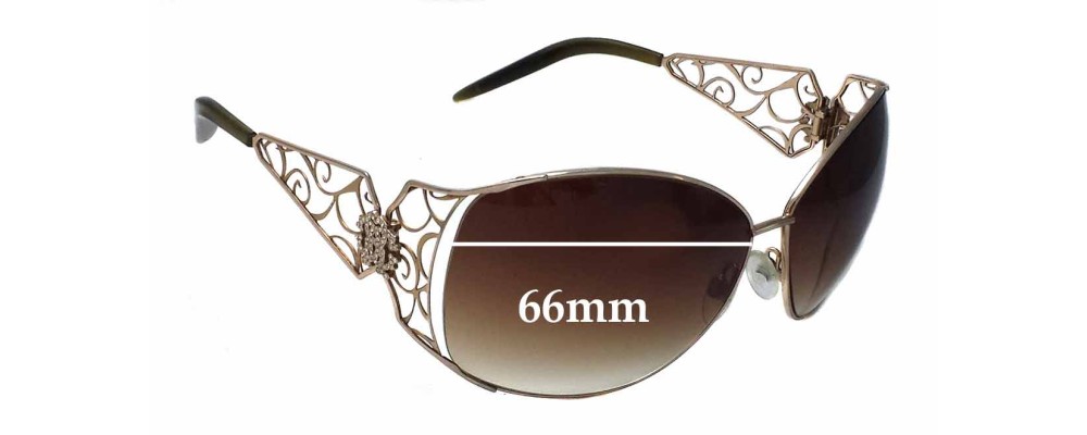 Sunglass Fix Replacement Lenses for Roberto Cavalli Targelle 372S - 66mm Wide