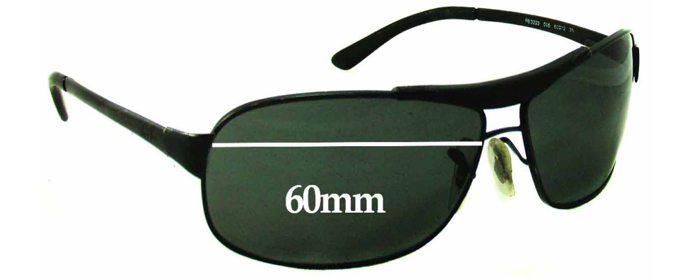 Ray Ban RB3323 Replacement Lenses 60mm 