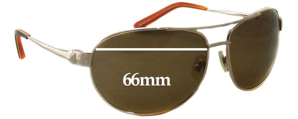 Sunglass Fix Replacement Lenses for S4 S4 JP Aviator - 66mm Wide