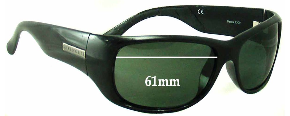 Sunglass Fix Replacement Lenses for Serengeti Bocca - 61mm Wide