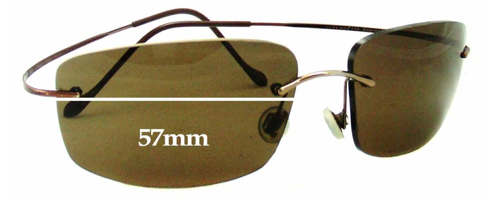 Sunglass Fix Replacement Lenses for Serengeti Pileus - 57mm Wide