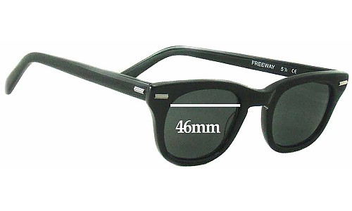 Sunglass Fix Replacement Lenses for Shuron Freeway - 46mm Wide 
