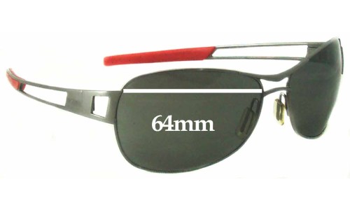 Sunglass Fix Replacement Lenses for Tag Heuer Speedway TH0204 - 64mm Wide 