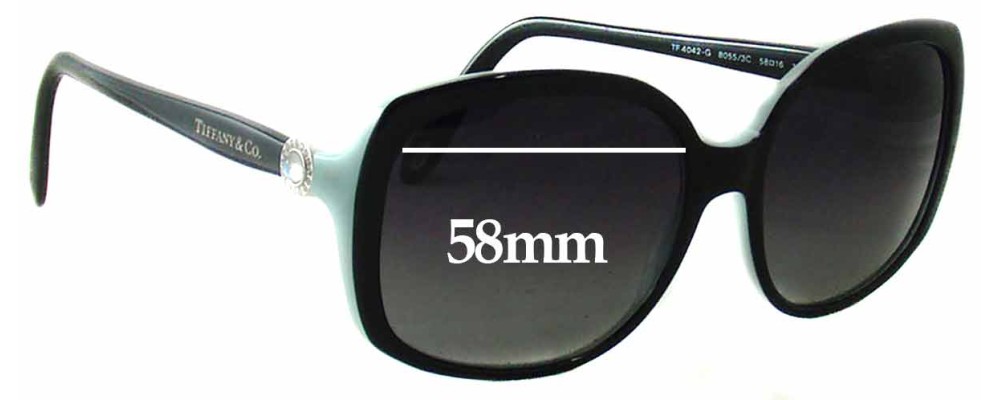 Sunglass Fix Replacement Lenses for Tiffany & Co TF 4042-G - 58mm Wide