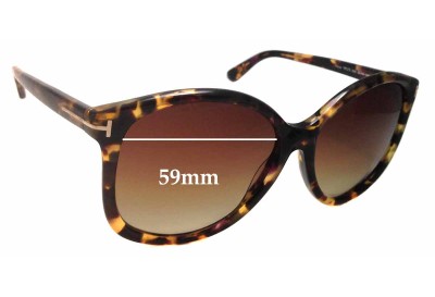 Tom Ford Alicia TF275 Replacement Sunglass Lenses - 59mm Wide 
