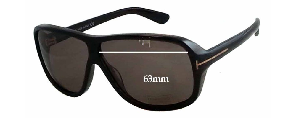 Sunglass Fix Replacement Lenses for Tom Ford Blake TF242 - 63mm Wide