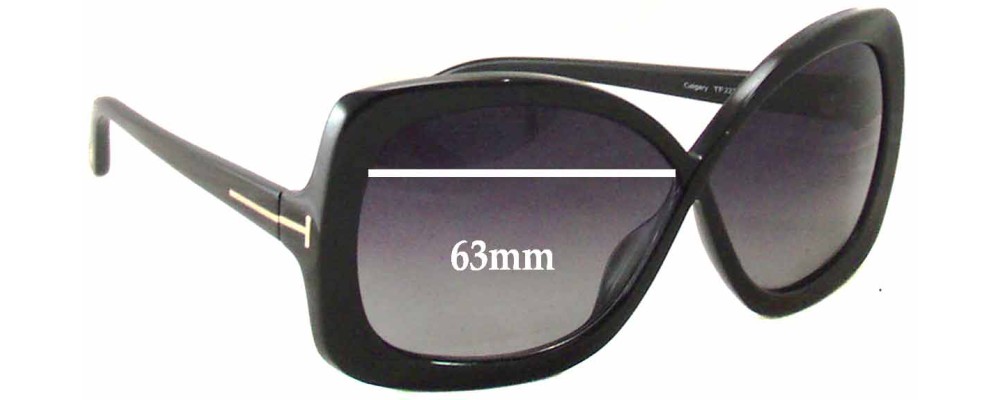 Sunglass Fix Replacement Lenses for Tom Ford Calgary TF227 - 63mm Wide