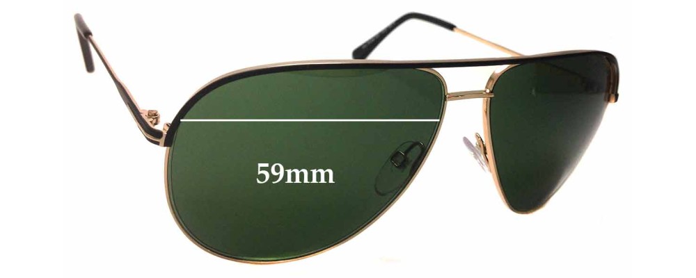 Sunglass Fix Replacement Lenses for Tom Ford Erin TF466 - 59mm Wide