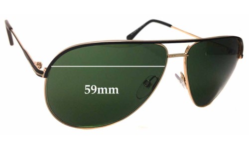 Sunglass Fix Replacement Lenses for Tom Ford Erin TF466 - 59mm Wide 