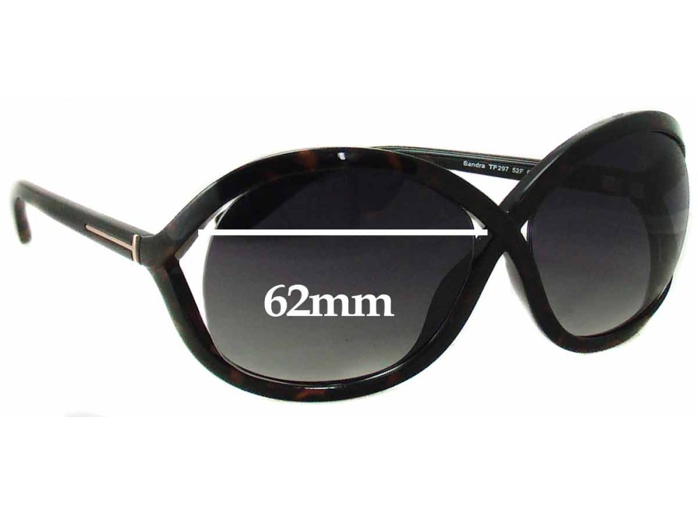 Sunglass Fix Ersatzgläser für Tom Ford Sandra TF297 - 62mm Wide Sunglass Fix Ersatzgläser für Tom Ford Sandra TF297 - 62mm Wide