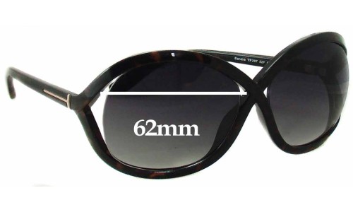Sunglass Fix Replacement Lenses for Tom Ford Sandra TF297 - 62mm Wide 
