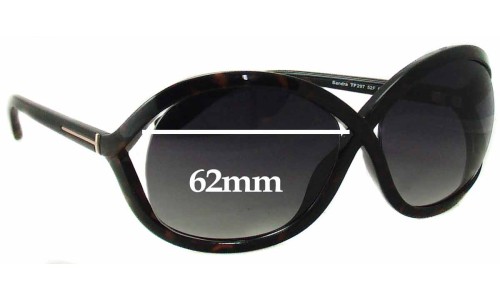 Sunglass Fix Ersatzgläser für Tom Ford Sandra TF297 - 62mm Wide Sunglass Fix Ersatzgläser für Tom Ford Sandra TF297 - 62mm Wide
