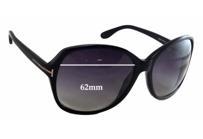 Tom Ford Sheila TF186 Replacement Sunglass Lenses - 62mm Wide - 44mm Tall 