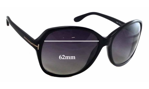 Sunglass Fix Replacement Lenses for Tom Ford Sheila TF186 - 62mm Wide 