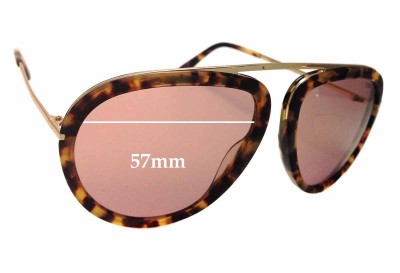 Tom Ford Stacy TF452 Replacement Sunglass Lenses - 57mm wide 
