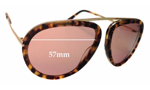 Sunglass Fix Replacement Lenses for Tom Ford Stacy TF452 - 57mm Wide 